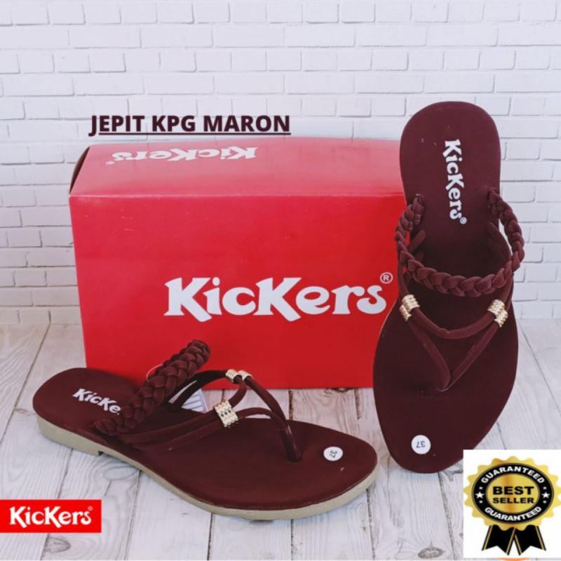 Sandal Wanita Kickres Terbaru Teplek Kepang Let Sandal Jepit Slop|Sandal flat tali-4