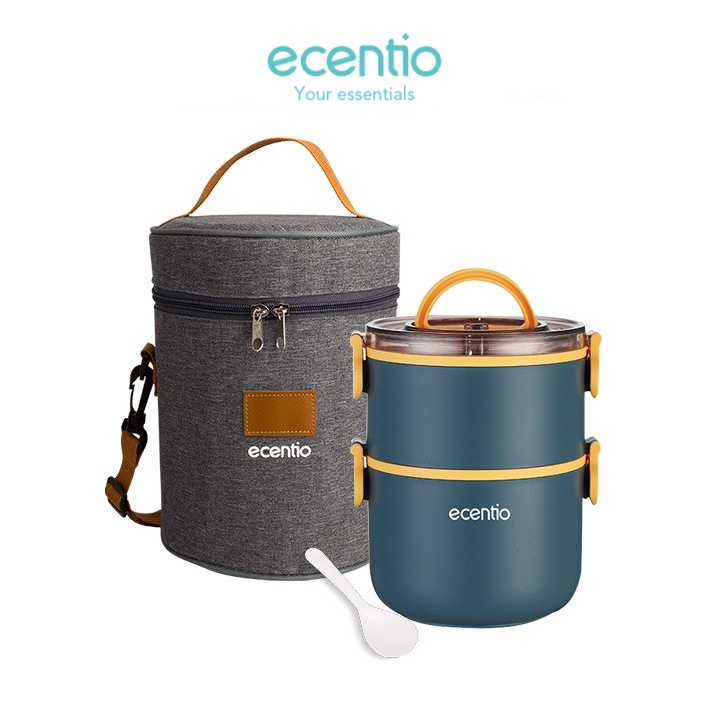 Tempat Makan ecentio Kotak Makan set/lunch box tas set/Rantang susun 2/3 lapisan tempat bekal makan(