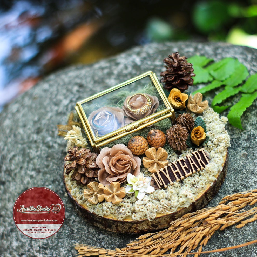 Kotak Perhiasan | Kotak Cincin | Perpans Rustic Rose Holder