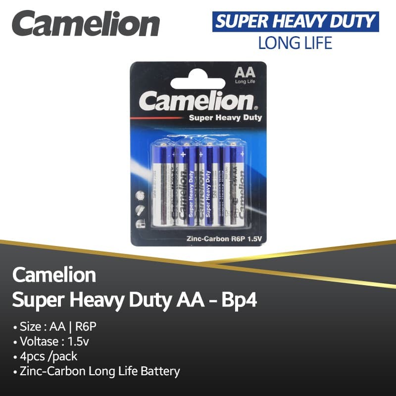 Baterai Camelion Super Heavy Duty AA isi 4 Pcs 1,5V - MS