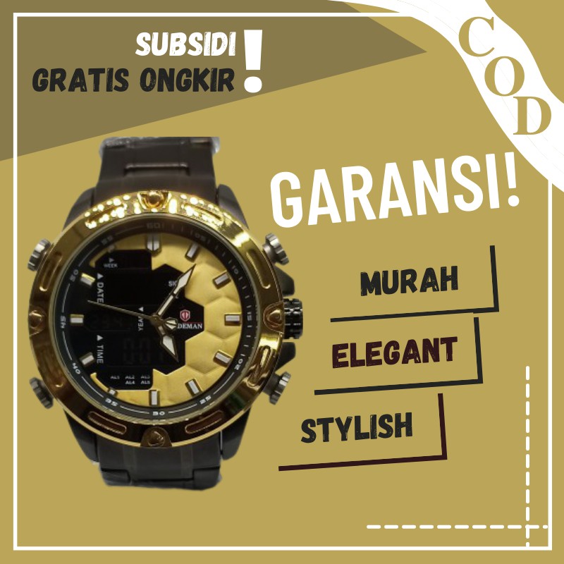 Jam Tangan Pria Cowok Kademan Kualitas Original Waterproof Analog Double Time Murah Anti Air COD Y17