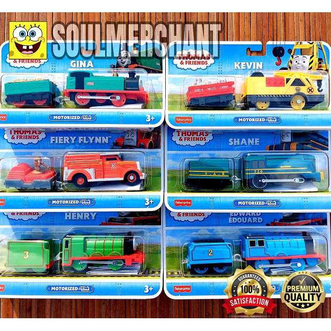 THOMAS & FRIENDS MOTORIZED DUS SEGEL SET 6 pc GINA EDWARD FIERY FLYNN HENRY SHANE KEVIN TRACK MASTER