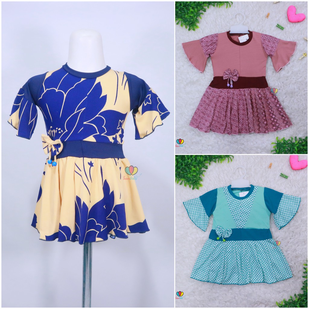 Baju Aurell uk Bayi - 6 Tahun / Dress Anak Lengan Atasan Perempuan