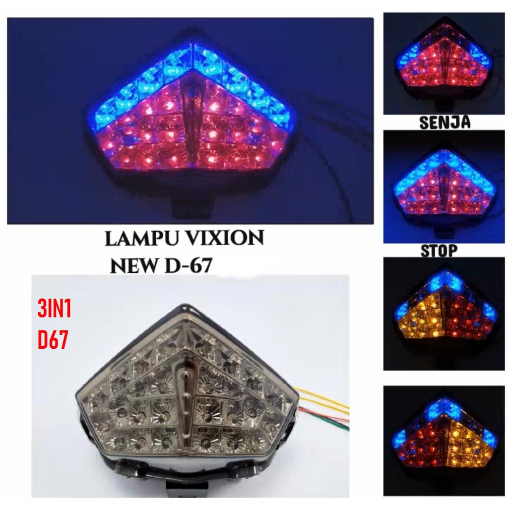 STOP LAMP VIXION NEW 3IN1 NVL NVA NEW VIXION LIGTING &amp; NEW VIXION ADVANCE LAMPU STOP NEW VIXION