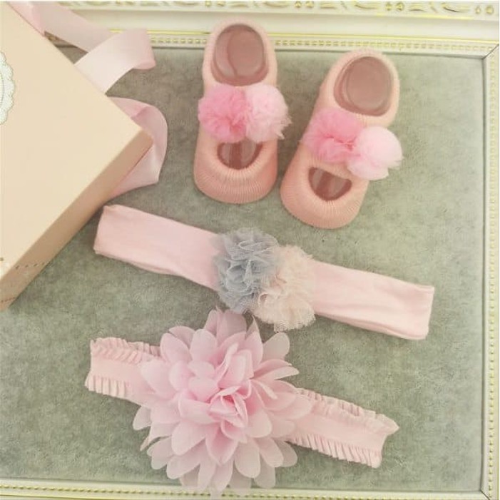 

[happybabyshop] KADO LAHIRAN GIFT SET - PINK BIG FLOWER