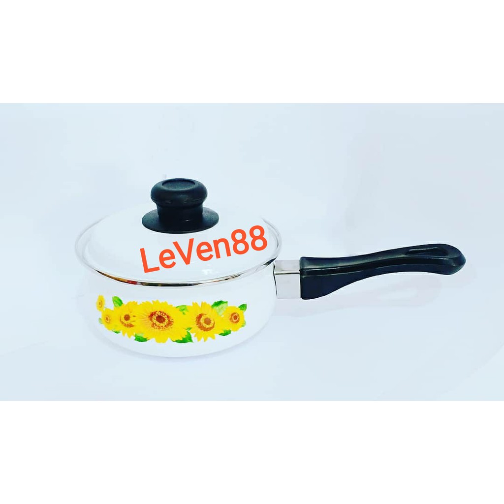 Sauce Pan Enamel Kedaung 16 cm/panci enamel/panci