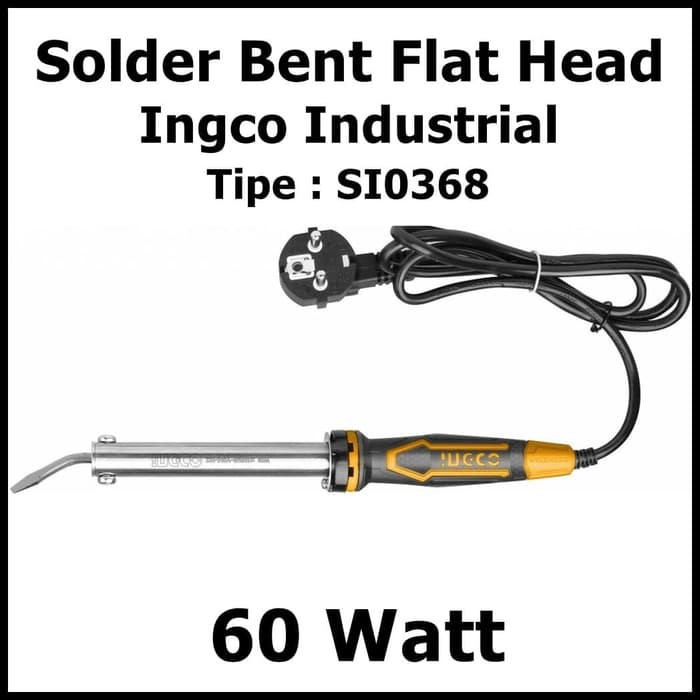 SI0368 Solder Bent Flat Heat 60W 60 Watt Ingco Industrial Soldering Iron