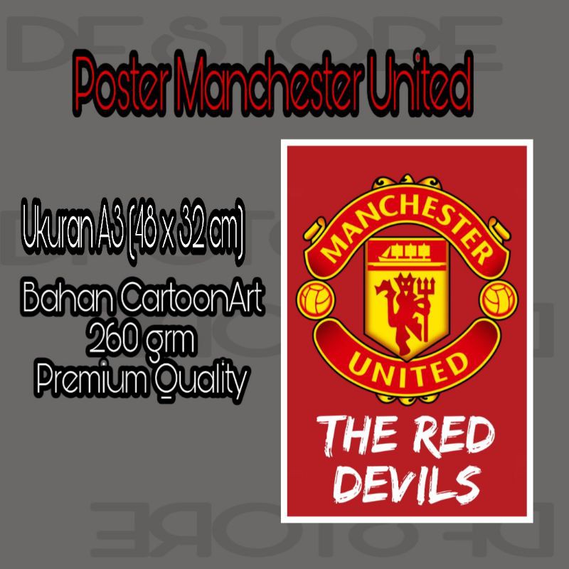 poster mu man united logo