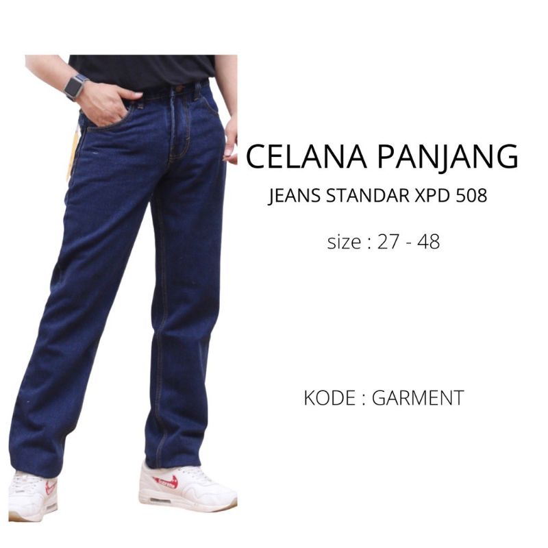 Celana Jeans Panjang Standar Pria Dewasa Jens Reguler Cowok Original By XPD