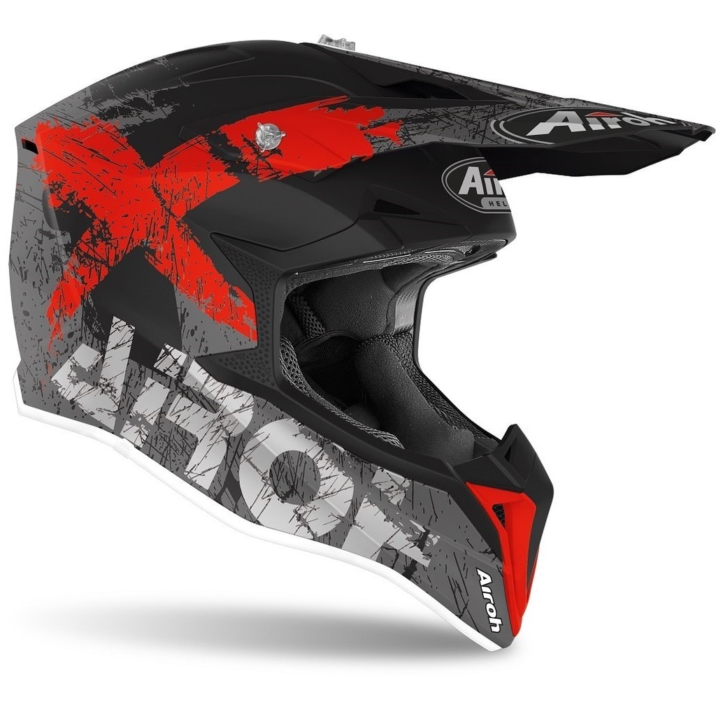 HELM Airoh Wraap Smile Motocross - RED MATT - XL