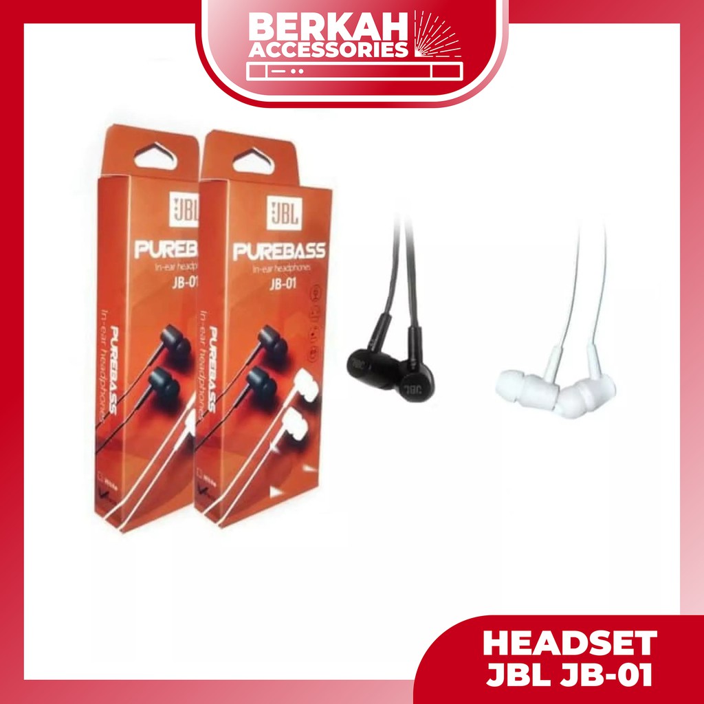Headset JBL JB-01 Purebass Handsfree Headset JBL JB-01 Stereo Earphone
