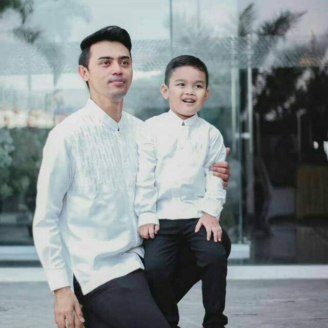 Koko lengan panjang/koko putih/koko couple putih/koko alharamain/koko putih/koko bordir