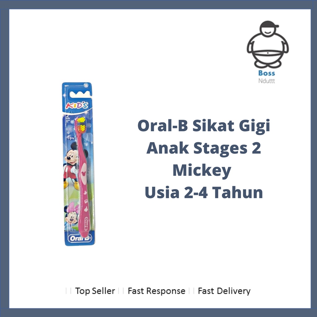 Jual Oral-B Sikat Gigi Anak Stages 2 Mickey (2-4 Tahun) Termurah ...