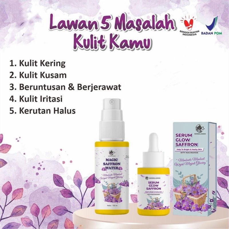 [READY STOCK] IBGLASSKIN GLOW SERUM SAFFRON |  FACEMIST GLOW SAFFRON BPOM