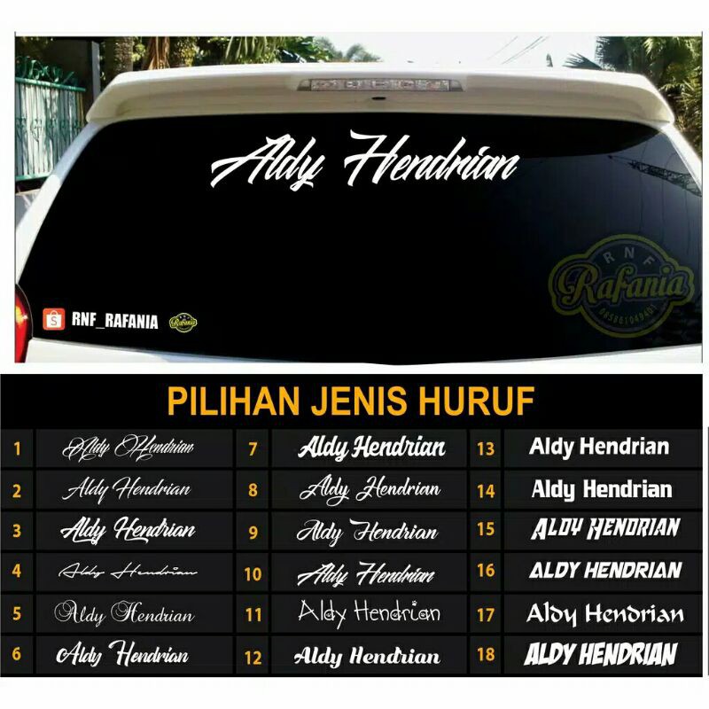 

stiker cusstum nama