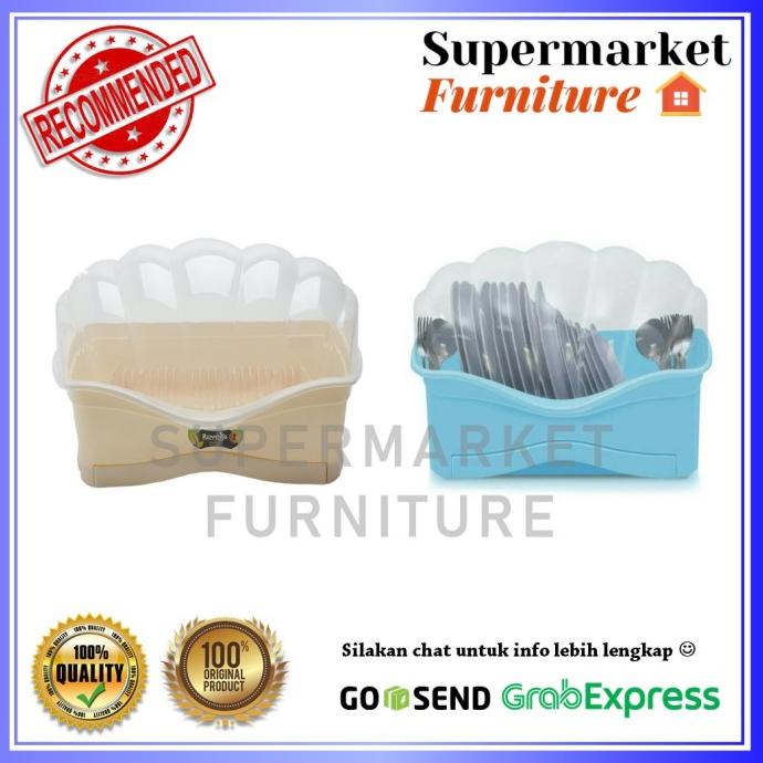 Rovega Shella Rak Piring Plastik Dapur (Tutup Gelas Mangkok Sendok)