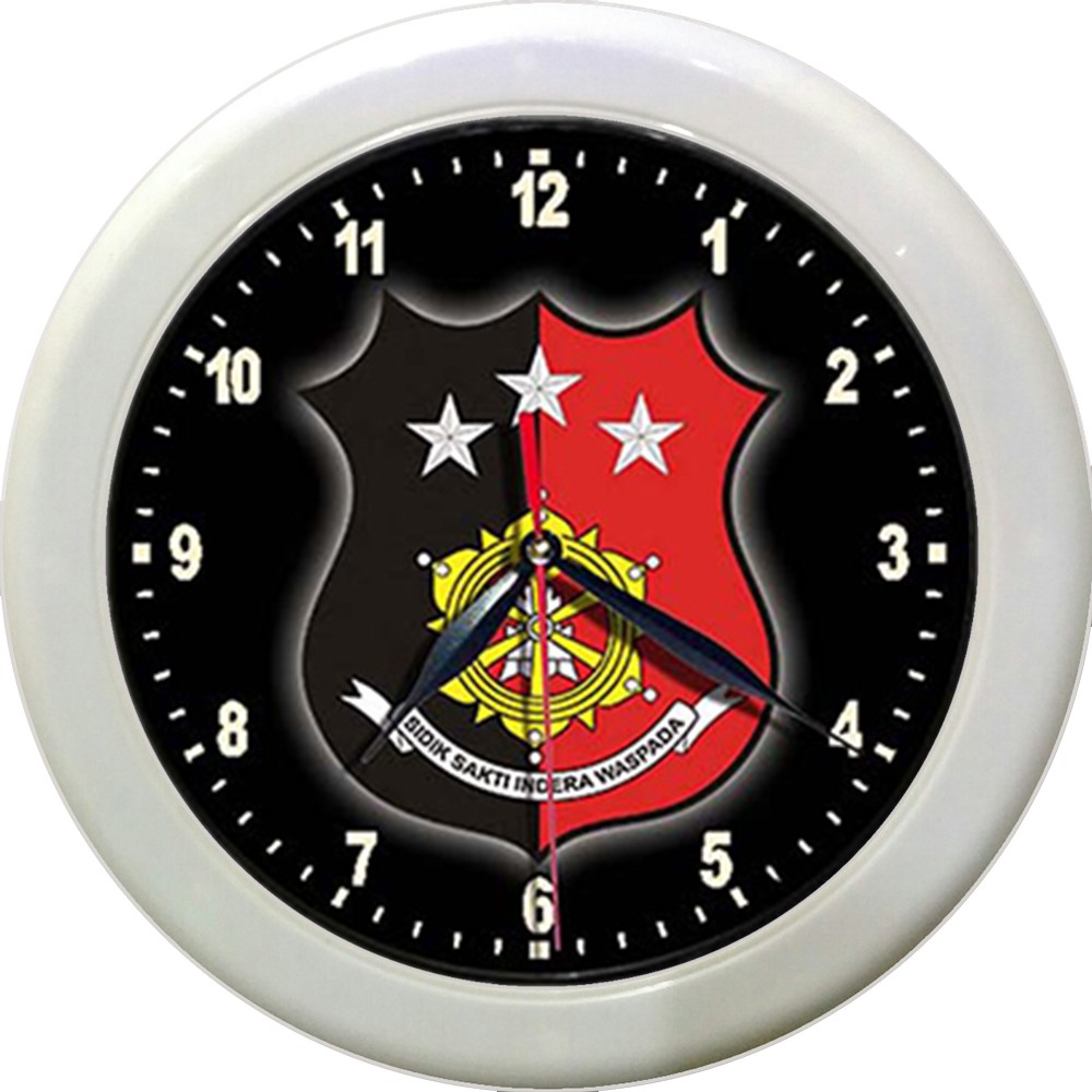 JAM DINDING BARESKRIM PORLI  (DIAMETER 30CM)