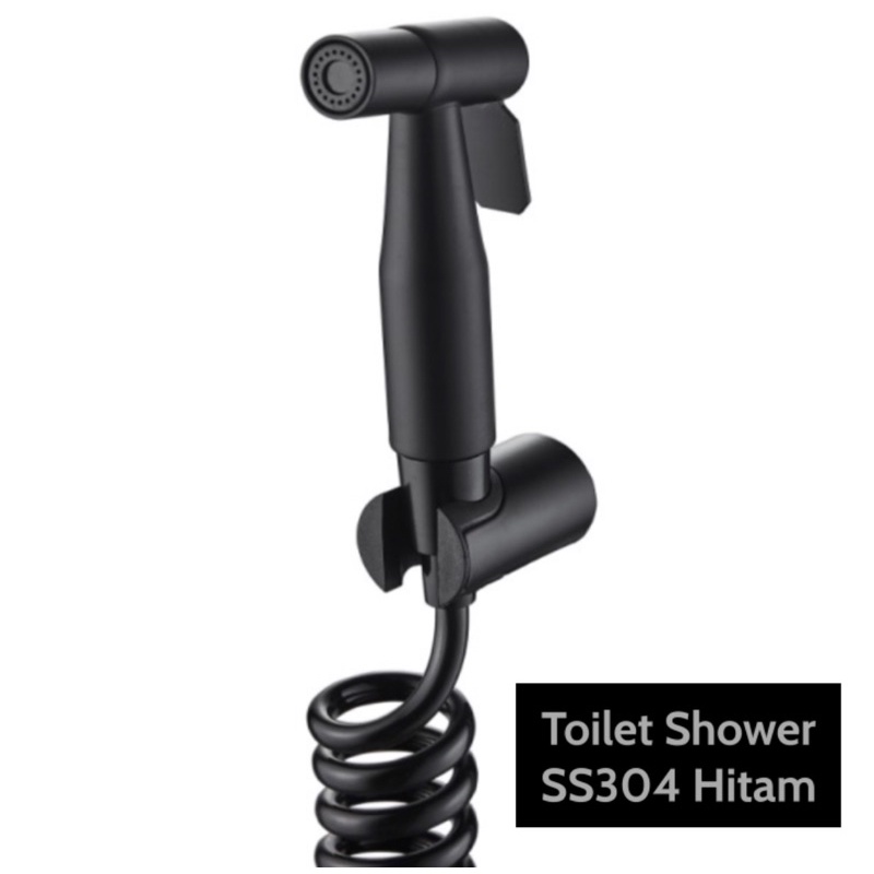 Toilet Shower Jet Bidet Kloset / Shower Cebok Kamar Mandi Set Stainless SS 304 Hitam Black