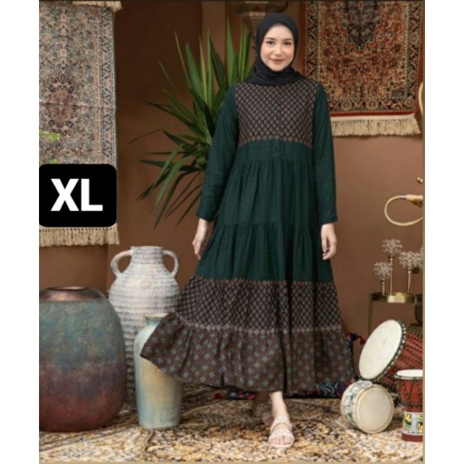 LATEEFA DRESS EMERALD XL BY HL HEAVENLIGHTS