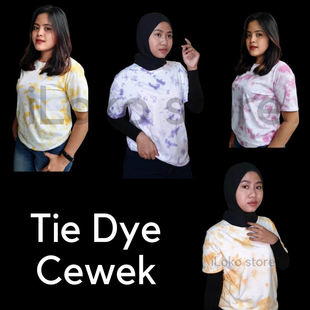 Kaos Tie Dye / Tie Dye / Tie Dye Cewek / Tshirt Tie Dye / Kaos wanita