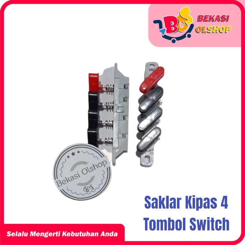 Saklar kipas Angin 4 Tombol Switch Kipas