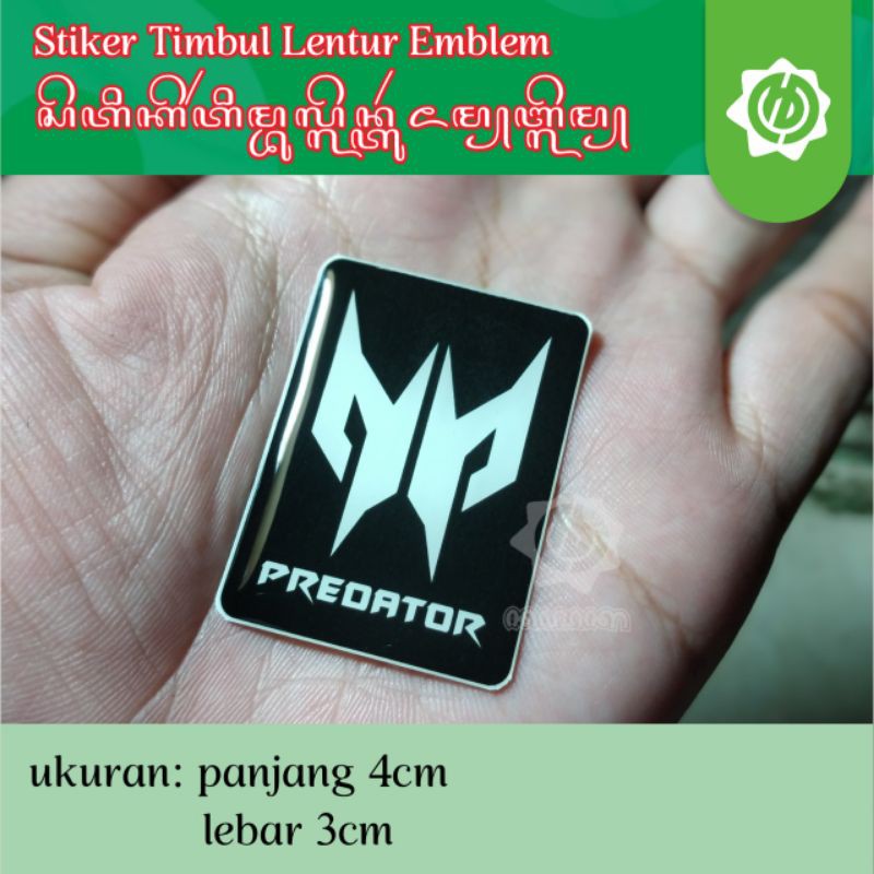 

Stiker Timbul Lentur Emblem Predator ukuran 4x3cm