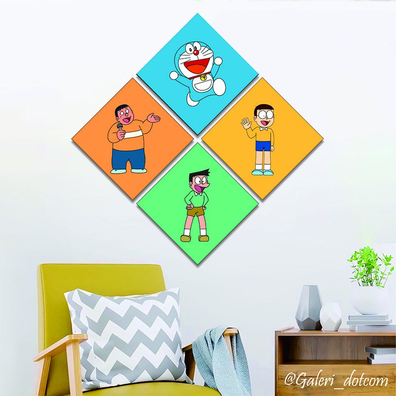 Galeri Hiasan Dinding Kayu Dekorasi Rumah Wall Decor Paket 4 PCS - 002