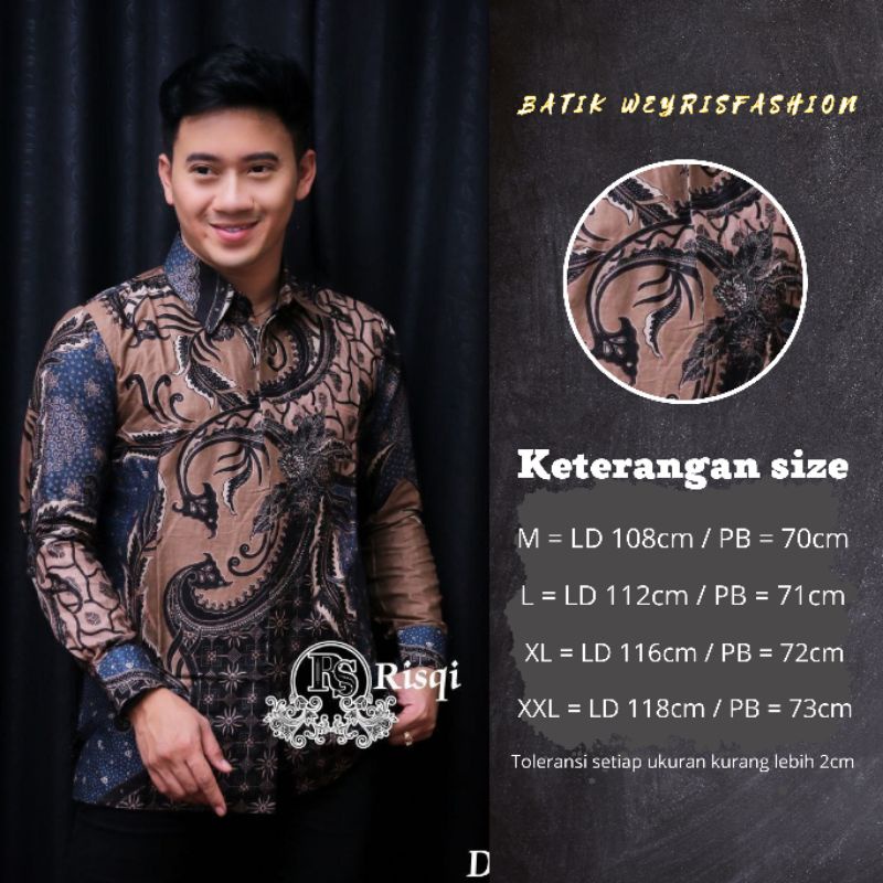 Baju Batik Terlaris Kemeja Batik Pria Lengan Panjang Modern Casual Modis Trendy Batik  Pekalongan Batik Pesta Batik Kondangan Batik Kantor Size M L XL XXL Batik Pria Premium