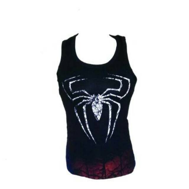 Baju Singlet kaos lekbong baju cowok murah SPIDERMAN SUPERHERO GYM FITNESS FITNES TRAINING lebaran