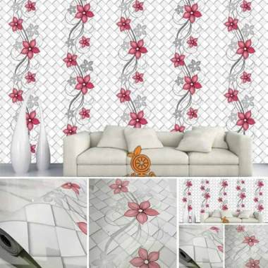 Wallpaper dinding tupat merah | 45 cm x 10 meter | wallpaper stiker dinding | wallpaper dinding