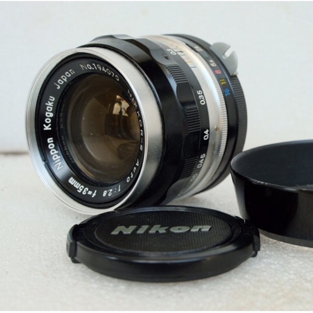 Lensa Vintage 1984 Nippon Kogaku 35mm f2.8 mount Nikon indah terawat