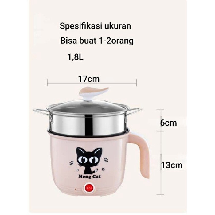 Panci Elektrik 1,8 L serbaguna/Multifunction Hot Pot Smartchoice