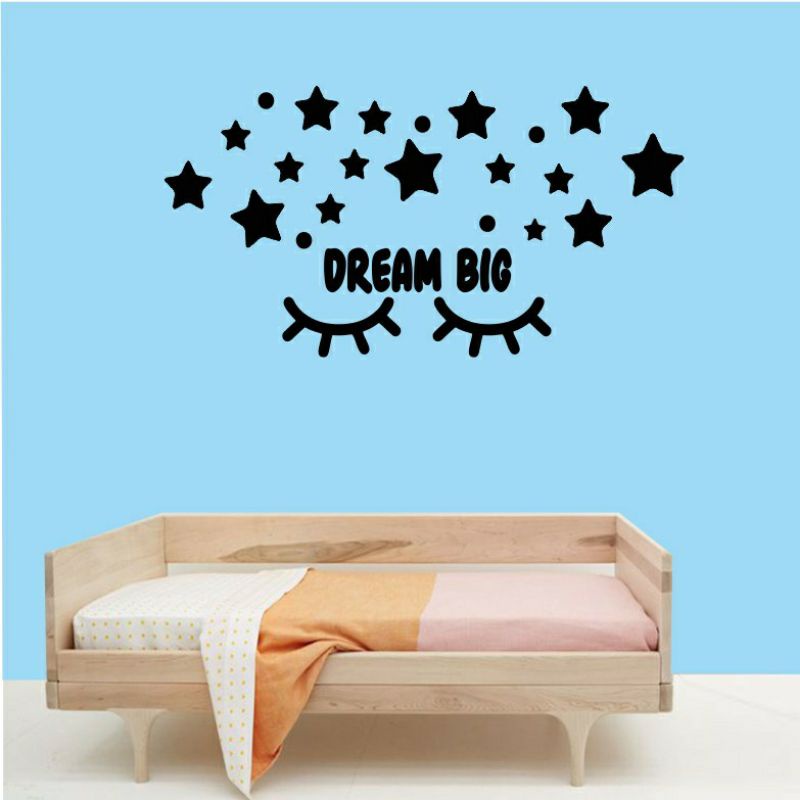 Jual STIKER SLEEP EYES DINDING KAMAR TIDUR WALL STICKER DINDING BULU ...