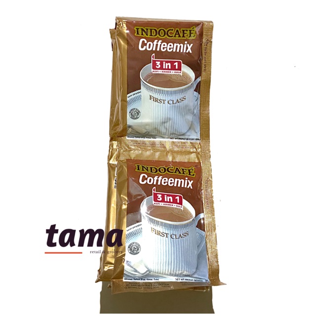 

INDOCAFE Coffeemix 3 in 1 - Per Renteng - 10 Sachet X 20G