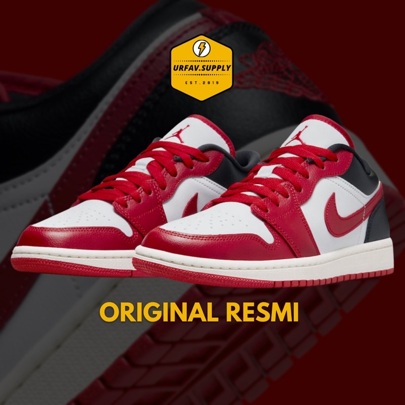 [RESMI] Air Jordan 1 Low White Gym Red Bulls Womens ORIGINAL BNIB 100% LEGIT LOCAL PAIR