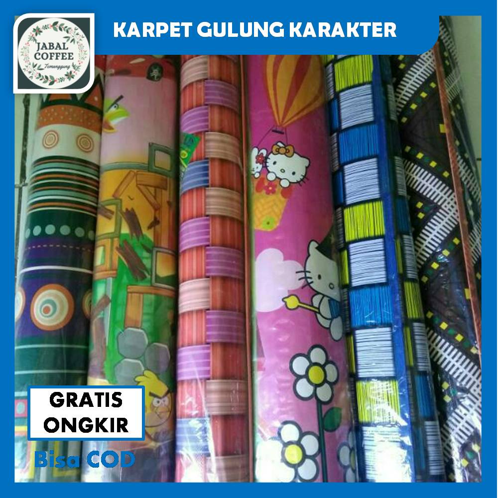 Tikar Plastik Lantai Gulung Motif Kartun / Karpet Kartun Karakter / Karpet Karakter J146