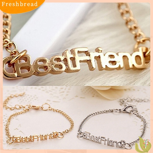 [Fresh] Unisex Fashion Letters Friendship Chain Bracelet Jewelry Gifts for Best Friend