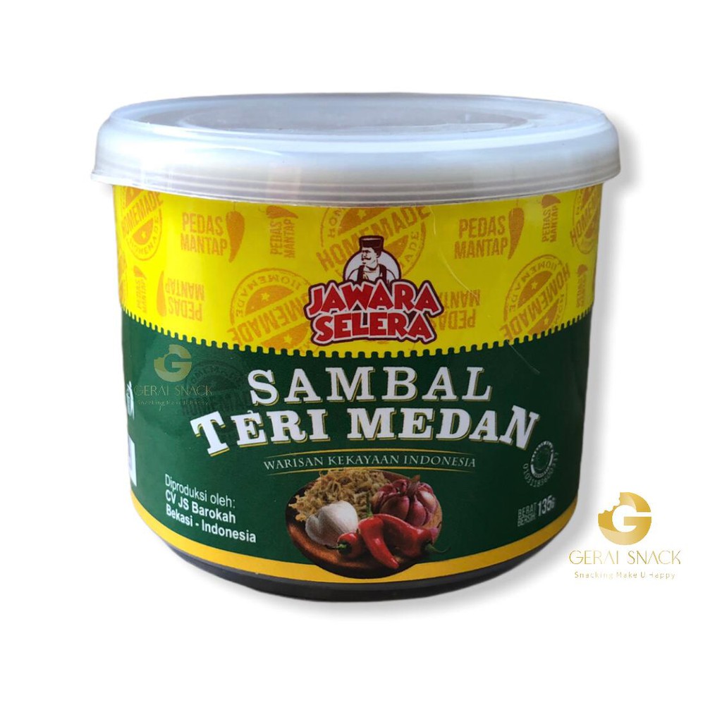 Sambal Teri Medan Home Made Jawara Selera Halal Terdaftar (135gr)