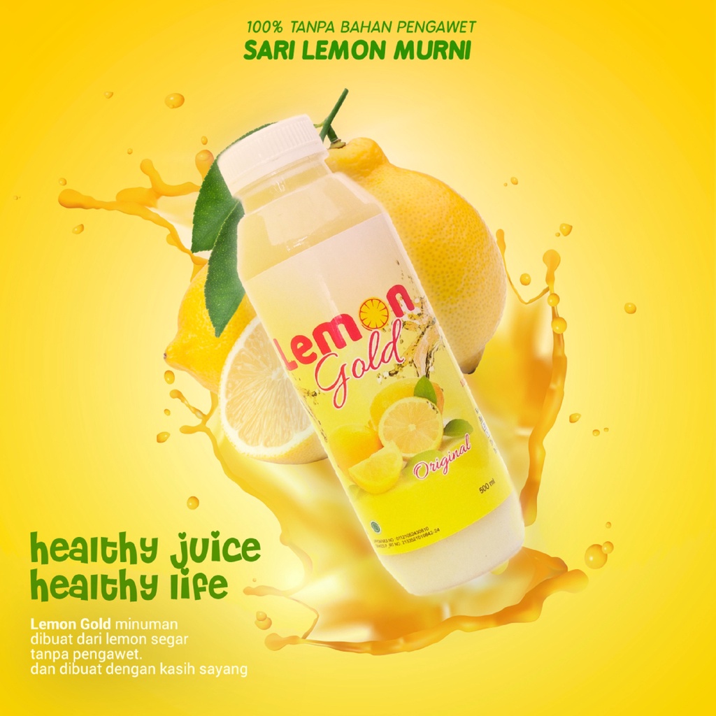 

JUICE DIET LEMON GOLD 500 ml Sari Lemon Asli Original Bantu Program Diet I DIJAMIN ORI