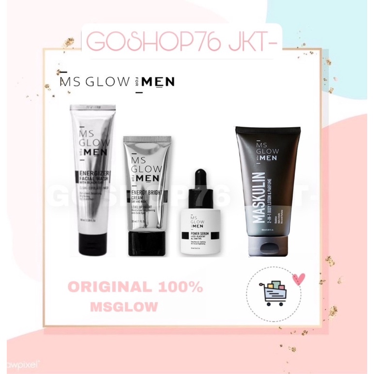 PAKET BASIC MS GLOW FOR MEN + MASKULIN MS GLOW FOR MEN 4 IN 1 ORIGINAL