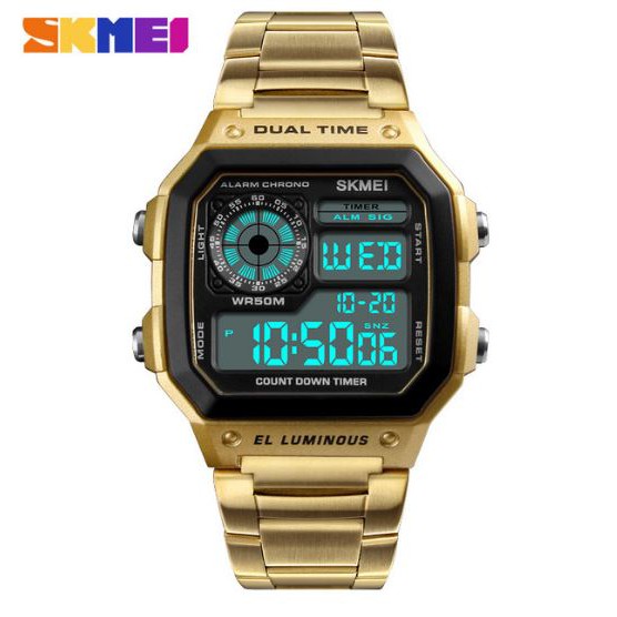 SKMEI 1335 Jam Tangan Pria Digital Stainless Steel WK-SBY