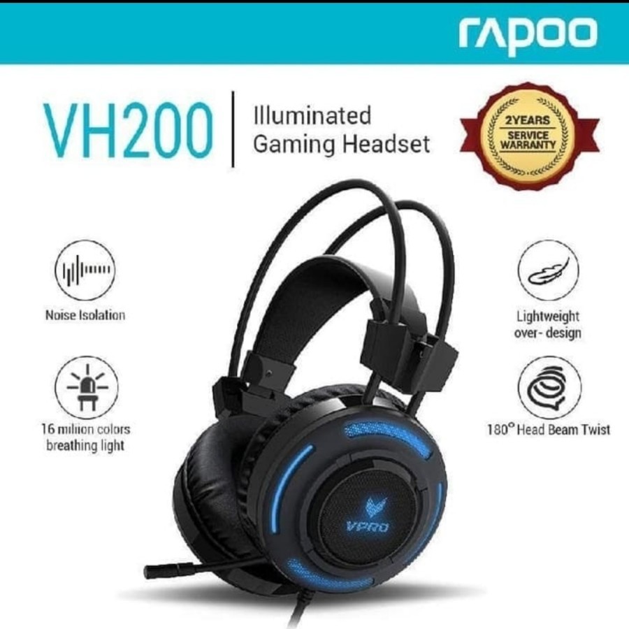 VPRO by Rapoo VH200 RGB Illuminated Gaming Headset