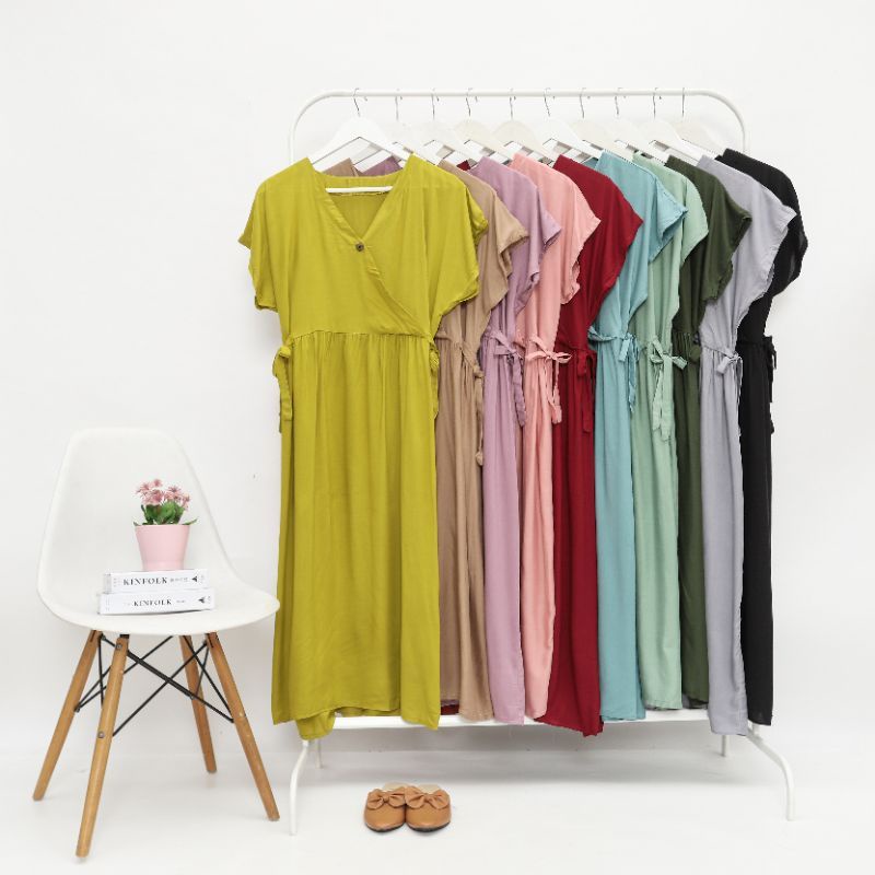 DASTER KIMONO PANJANG POLOS BUSUI DASTER KIMONO JUMBO SEMATA KAKI HOMEDRESS KEKINIAN DASTER VIRAL DASTER JUMBO LD 120-2