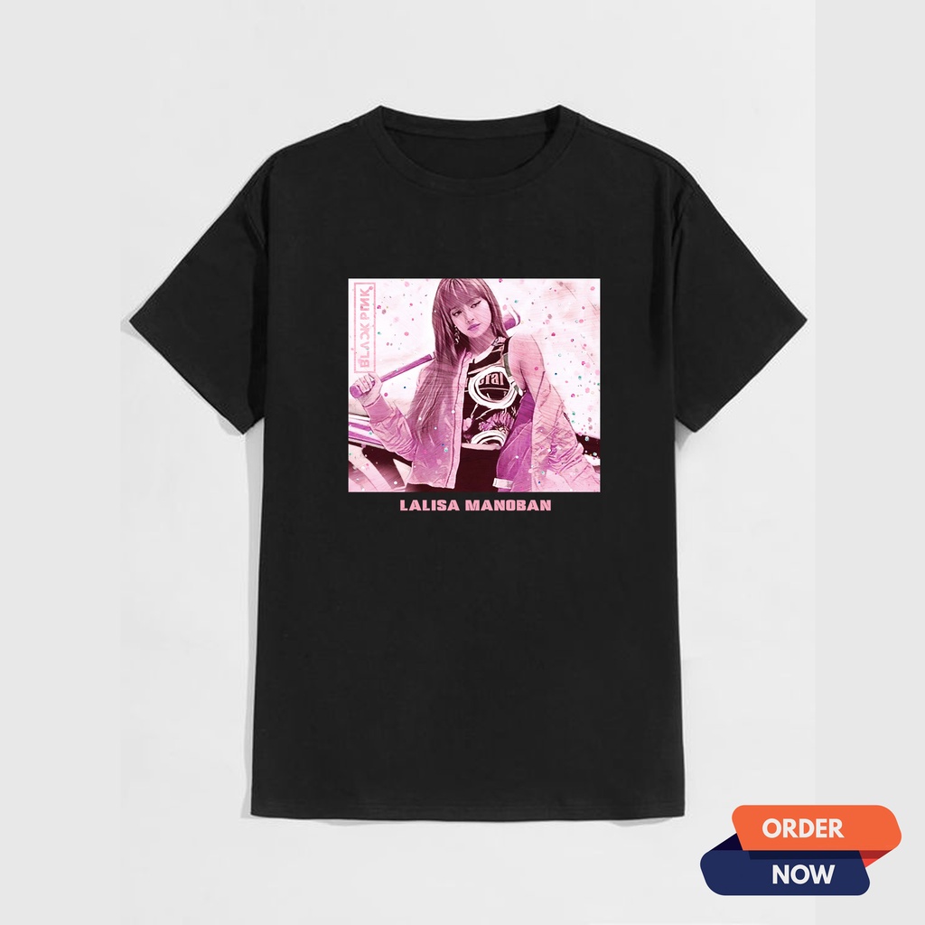 KAOS BLACKPINK LALISA MANOBAN KAOS BAJU PRIA WANITA