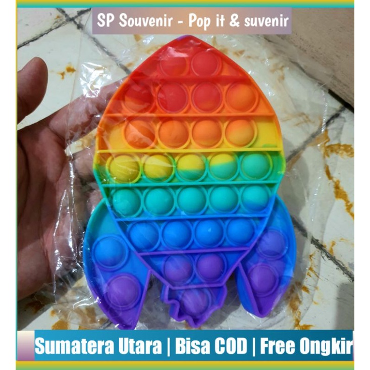 [50+ Model Pop It] POP IT ALL VARIANT | Popit Rainbow Macaron Sugus UV Colorful-Roket Rainbow