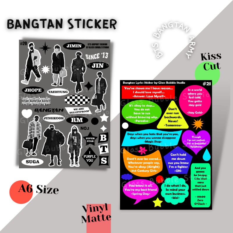 

Stiker BTS - BTS fashion airport stiker, stiker bangtan, stiker deco, stiker laptop