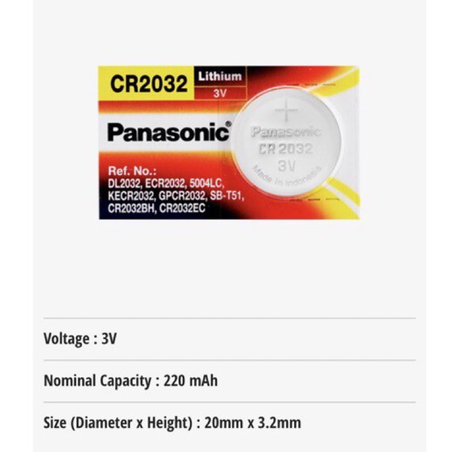 Baterai Kancing CR2032/ Batrai Jam CR 2032/ Battery Coin CR-2032 Panasonic ORI CR2025 CR2016 GROSIR