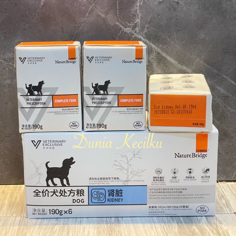 Jual Nature Bridge Kidney DOG Wet Food 190gr Makanan Basah Khusus Renal