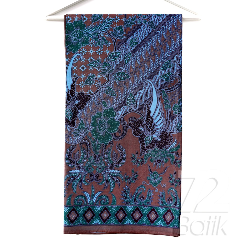 BAHAN BATIK PREMIUM Katun Motif Kembang Warna Biru 722803 Cap 72 Jarik Jarit Samping Kebat Panjang Batik Katun Modern Premium Bahan Seragam Batik Pernikahan Kantor Keluarga Murah Kamen Jadi Batik Bali Lembaran