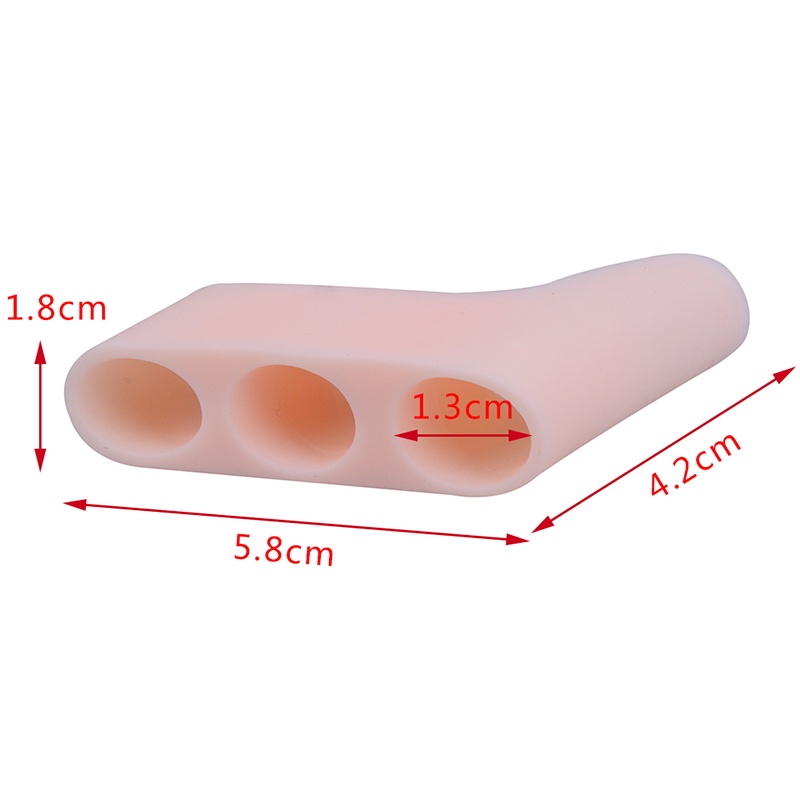 &lt; E2id &amp; &gt; Sepasang Alat Pemisah / Pelurus Jari Kaki hallux Valgus Bahan Silikon